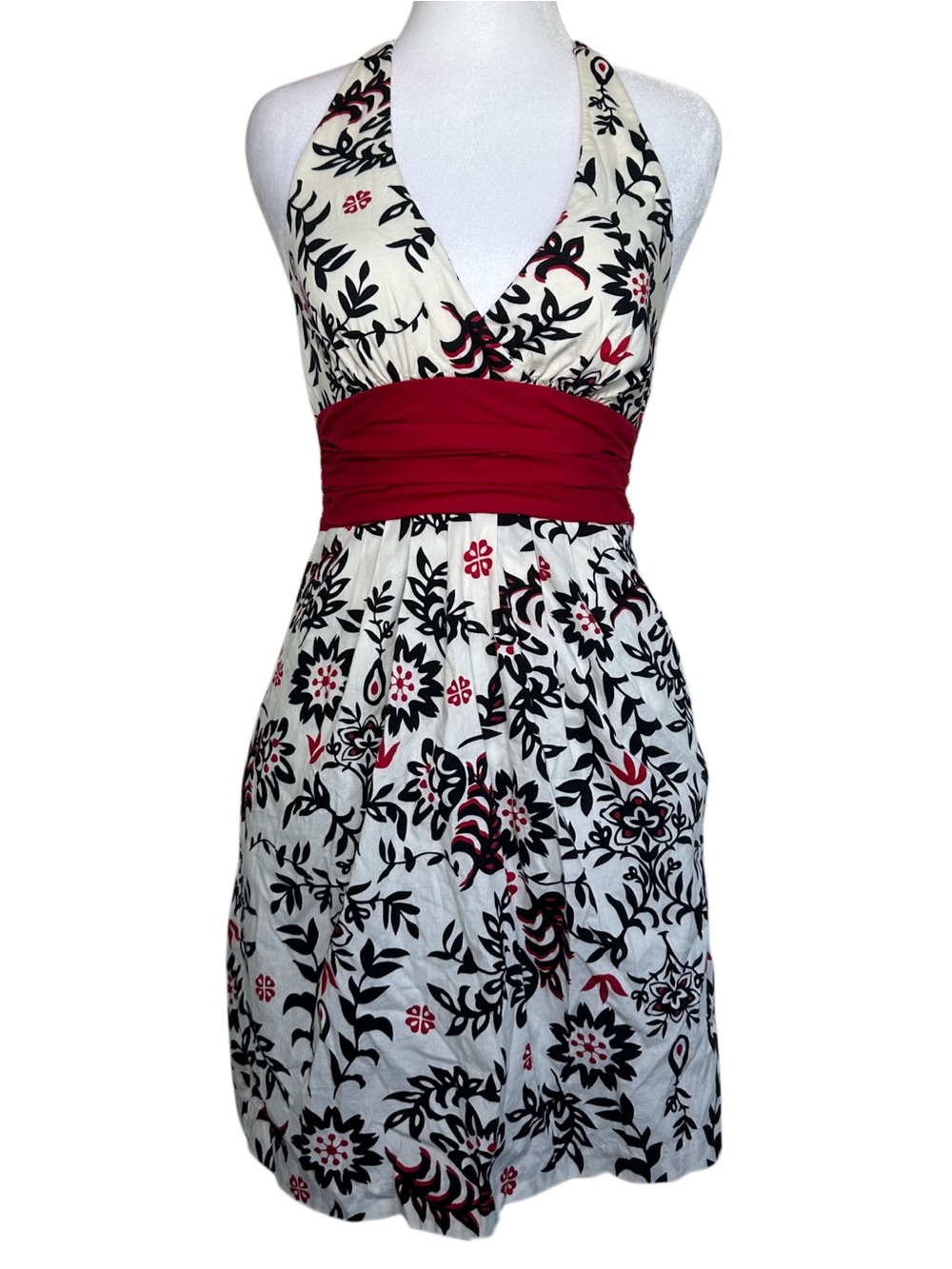 VTG Y2K Speechless Floral Halter-Neck Mini Dress with Waistband